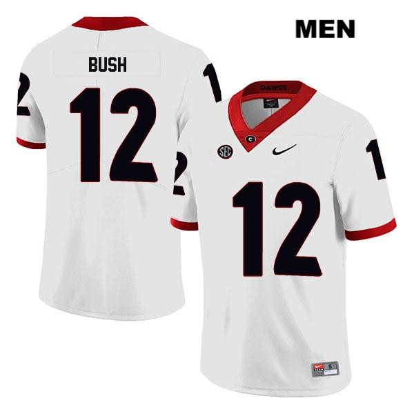 Georgia Bulldogs Men's Tommy Bush #12 NCAA Legend Authentic White Nike Stitched College Football Jersey CPQ1056IC